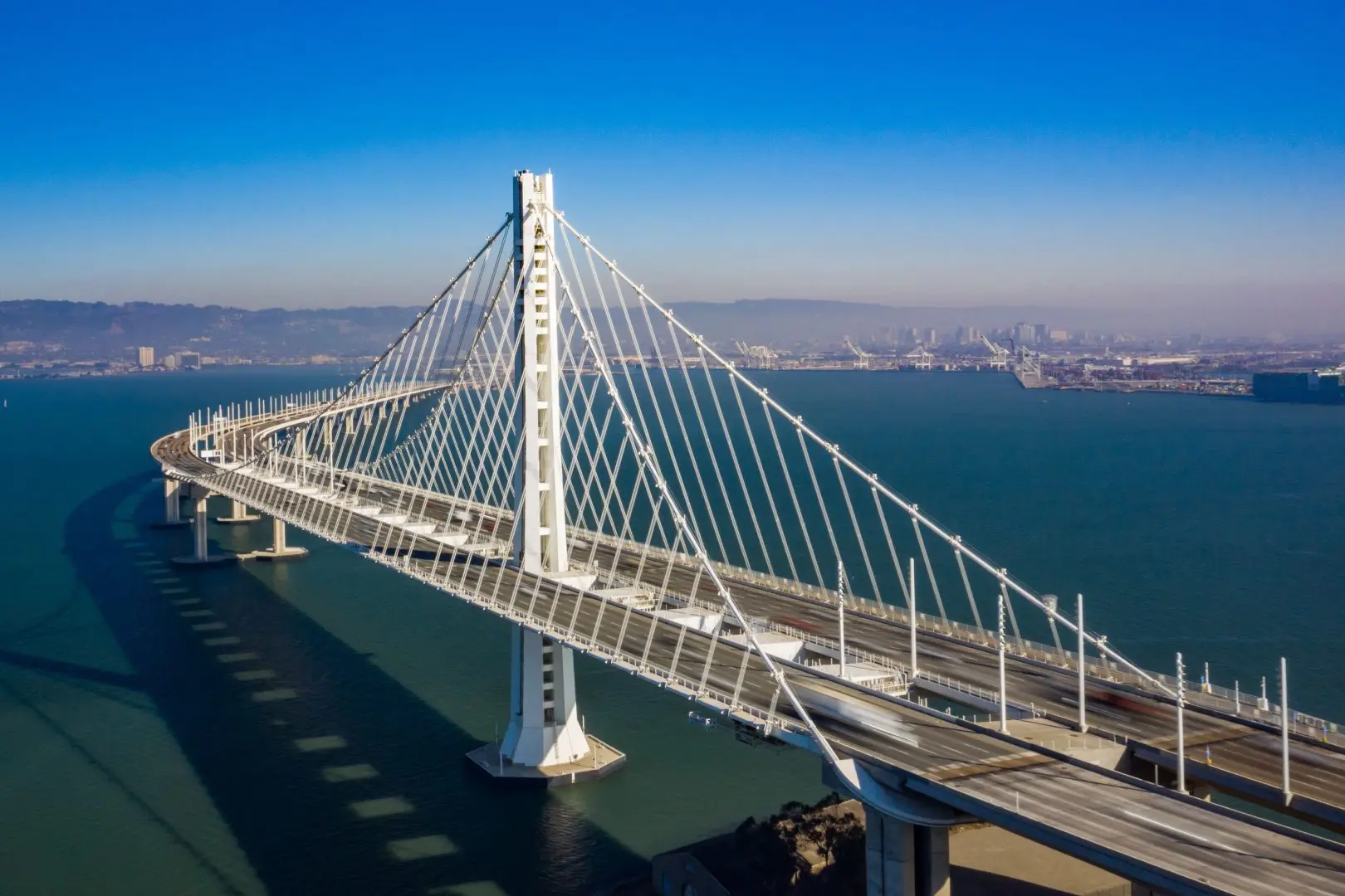 A bridge that is over the water.